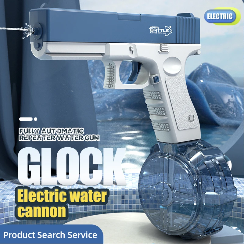 2023 New Electric Water Guns Automatic Water Gun 32 Ft Range Powerful Super Soaker Squirt Gun For Kids