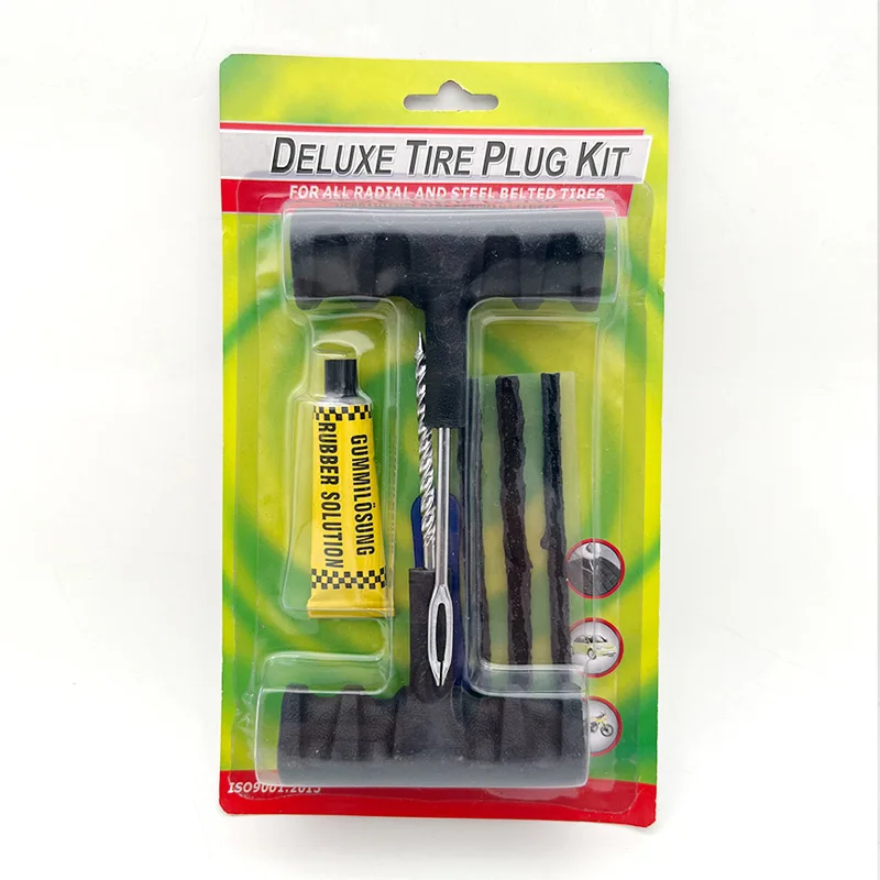 7pcs Tyre Repair Kit for Car Motorbike Tire Repair Plug Kit Contains Strings Tools and Glue