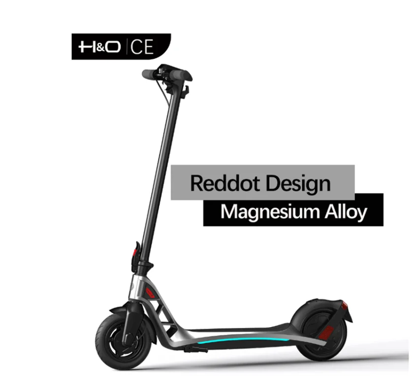 H&O Powerful 300W Electric Moped Fast Electro E Moto Dual Suspension Magnesium Frame Electrique Adulte Scooter