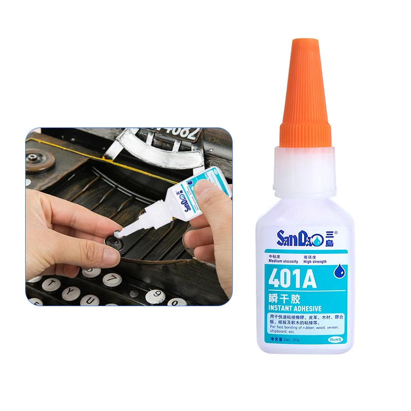 Factory Price 20G High Transparent Fast Drying Metal Leather Cyanoacrylate Adhesive Quick Drying Adhesive Super Glue