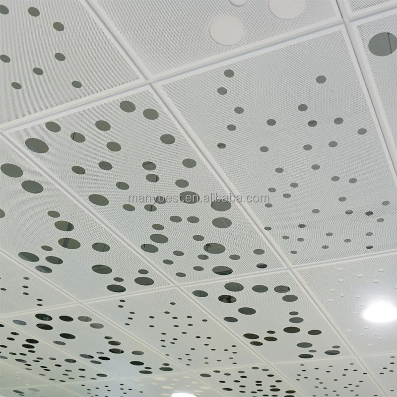 Modern creative decor for store shopping mall restaurant perforated metal suspended ceiling system