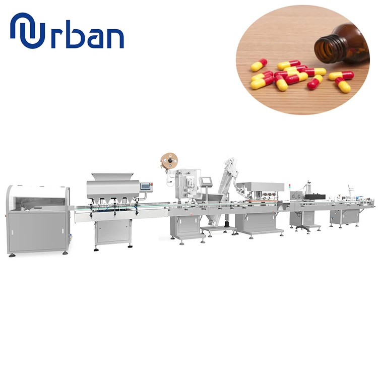 Capsule Fully Automatic Tablet Capsule Pill Counting Bottling Filling Machine Production Line