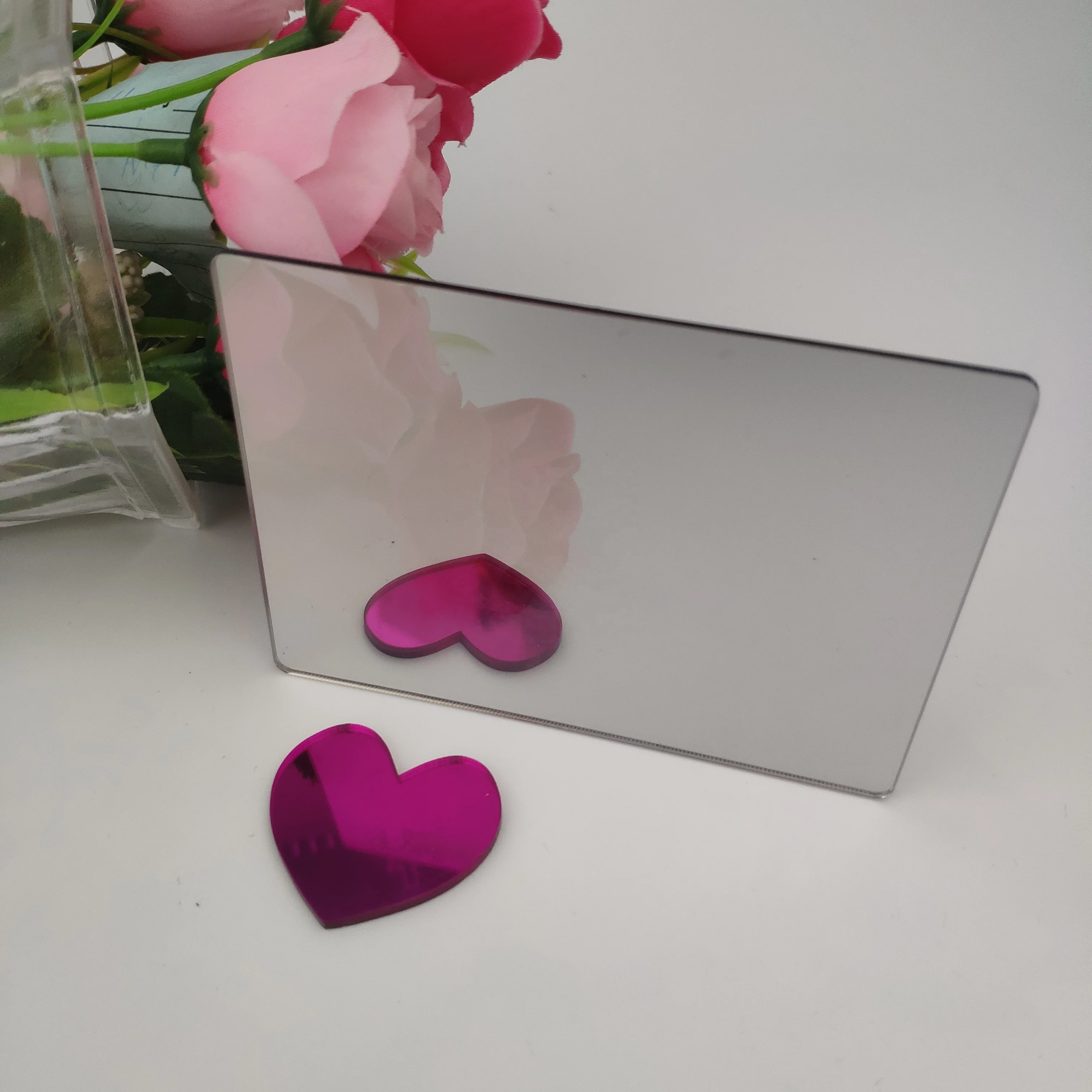 High light transmission plastic two way mirror sheet and cutting service infinity mirror