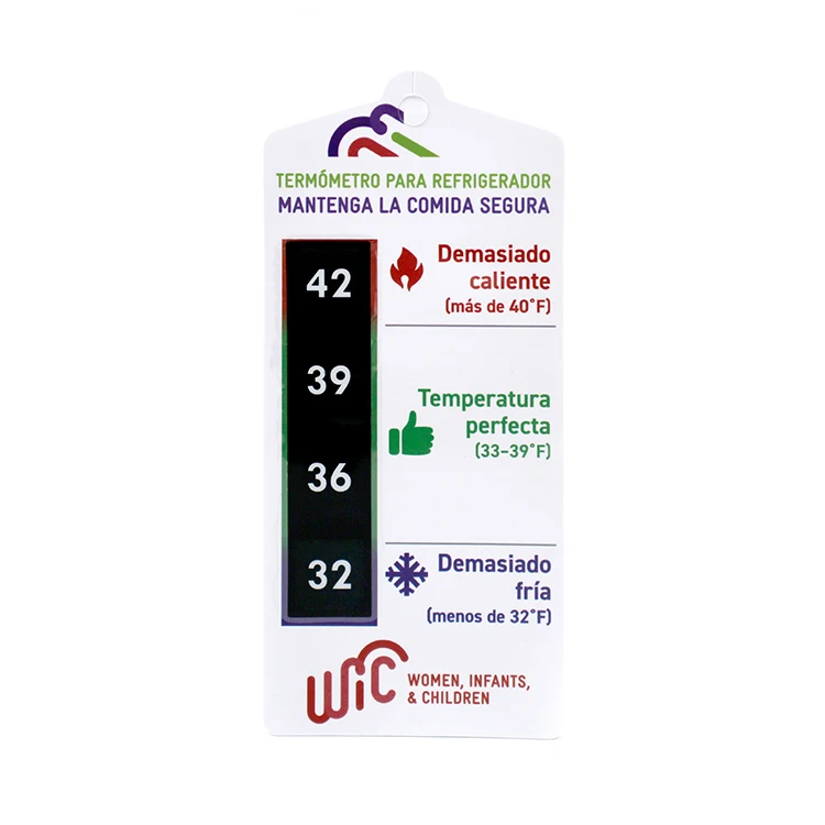 Custom Room Temperature Lcd Thermometer Strip Sticker On The Back Thermometer Strip