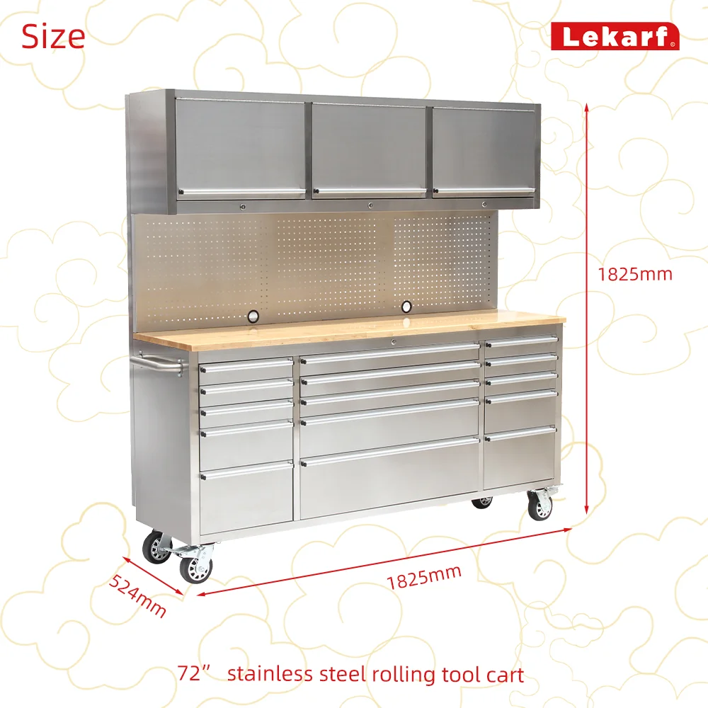 72 inch professional workshop tools cart multifunctional mechanical tool cart stainless steel utility rolling chest
