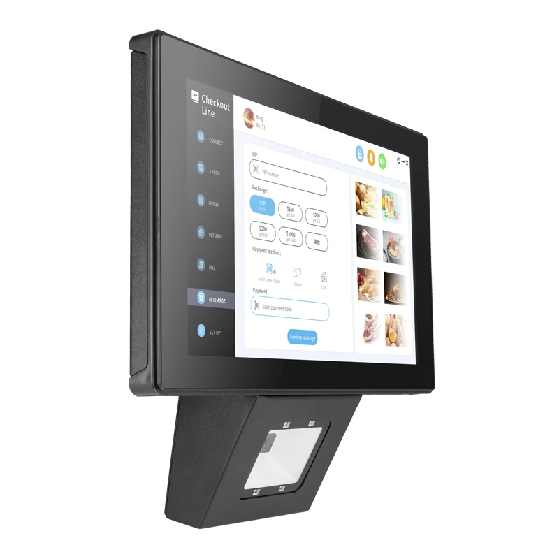 2023 новейшая 10-дюймовая система Android POS с 2D сканером штрих-кодов для проверки цен в розничном магазине