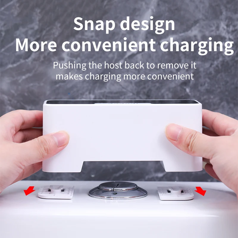 2023 New Automatic Smart Toilet Sensor Flusher Rechargeable Touchless Automatic Toilet Flush Button for Home and Public Use