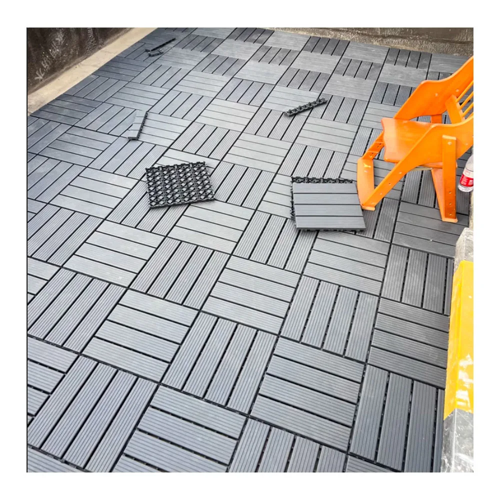 Patio  Waterproof  Wpc Diy Decking Tile Floor Tiles  Plastic Outdoor Flooring Co