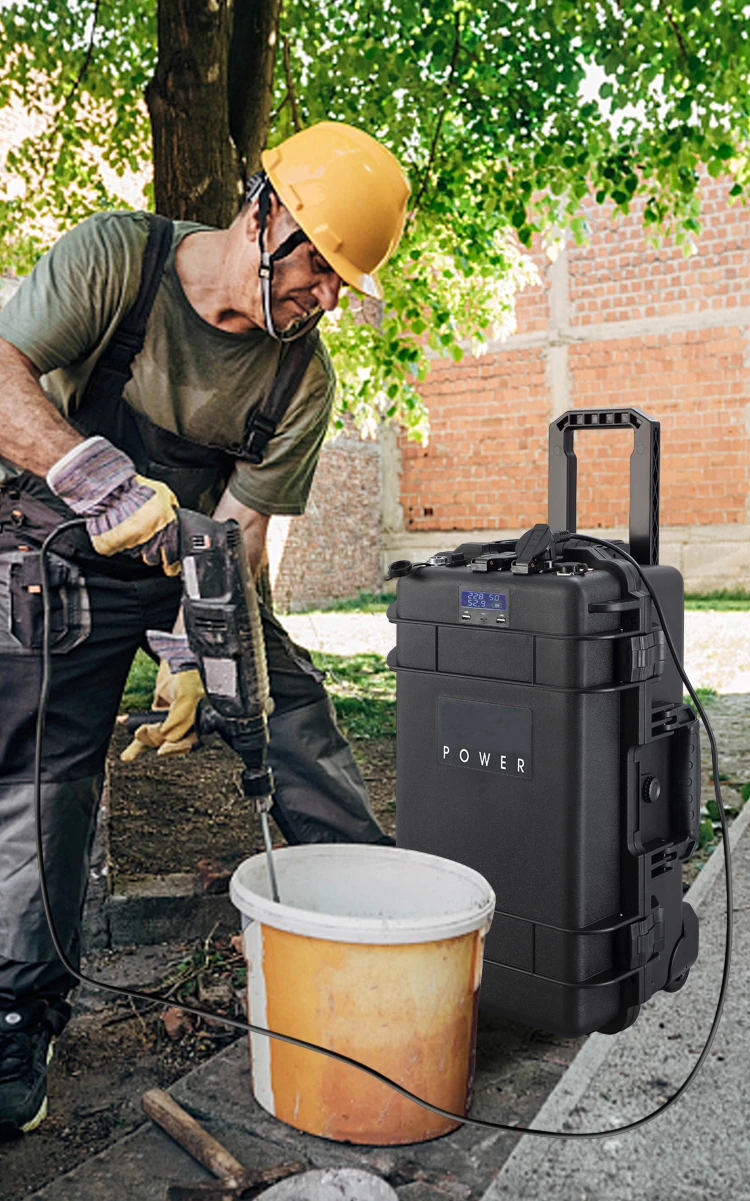 Power Station with 5000W peak power in suitcase with 60Ah battery support 1 hour 1000W air conditioning use