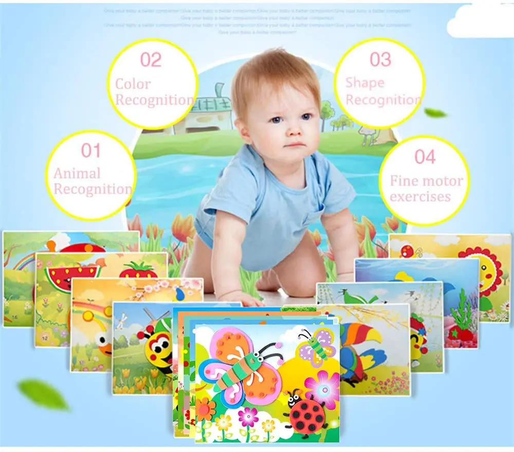 Sunflowers Windmill Kindergarten home EVA foam railing wall sticker For Kids Room and furniture decoration