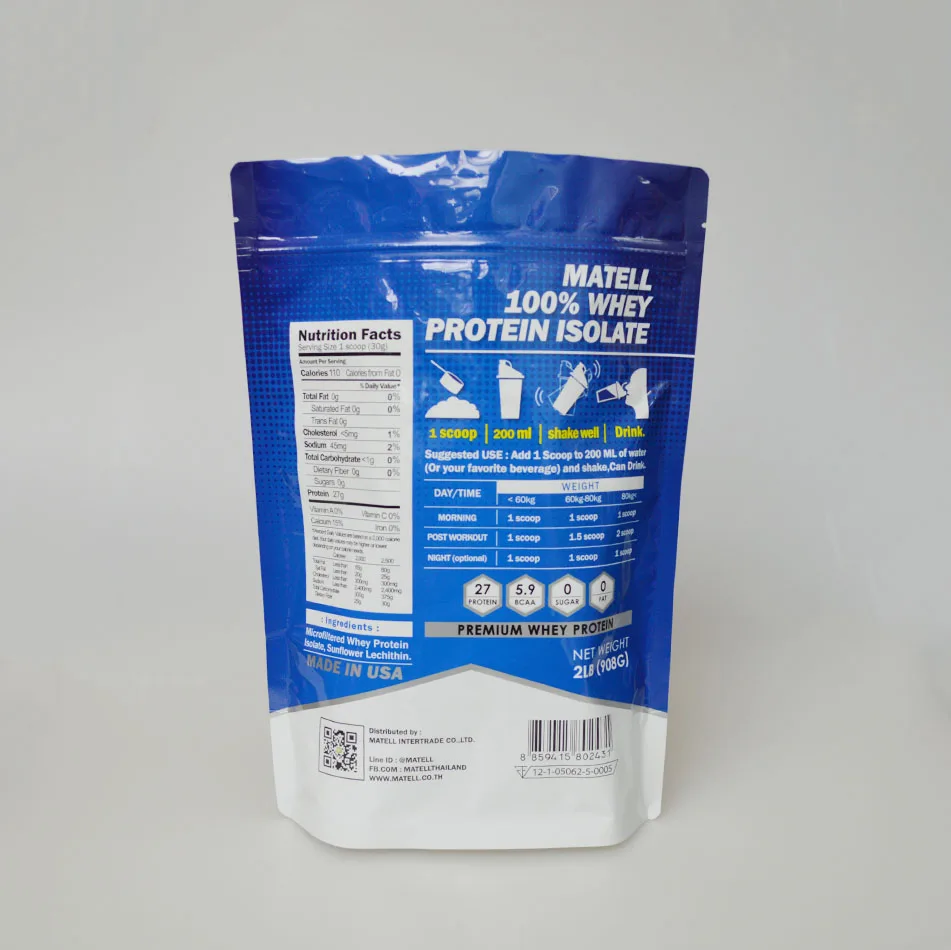 Top zip plastic bag/round bottom plastic bag/stand up pouch bag for meat,pork,beef,Protein powder