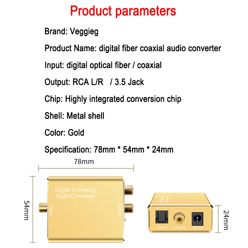 Горячая Распродажа 3 5 мм оптический коаксиальный цифро-аналоговый аудио преобразователь видео кабель Rca