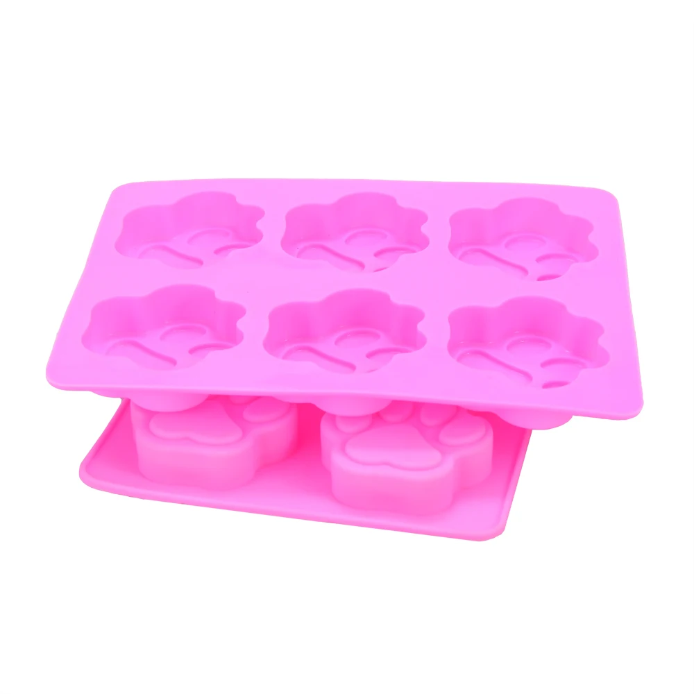 Custom logo 6 cavity food grade 3D handmade bar rectangle oval silicone soap mold tray making handcraft tools