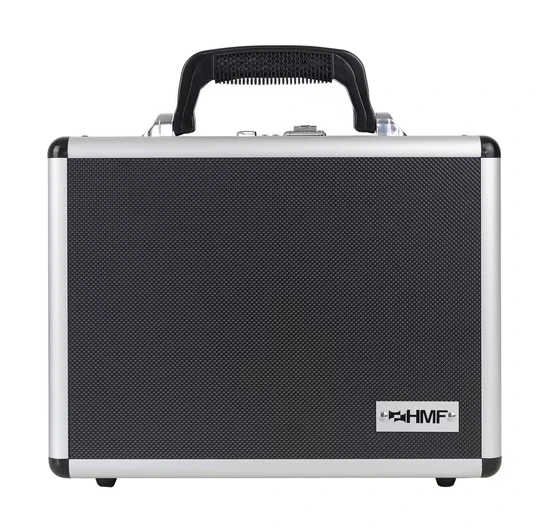 Aluminum alloy storage box with soft egg cotton protection and password lock,  we apon transport box31*11*26cm