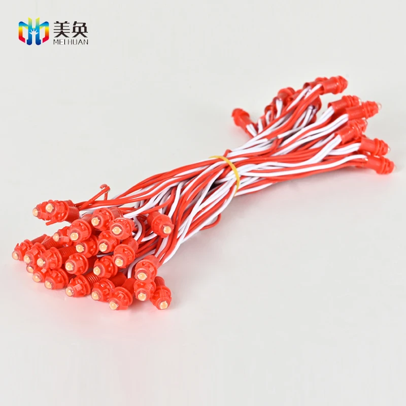 india hot sell Waterproof Single Color 20cm DC 12v 9mm  factory direct led encapsulation series Led Pixel String Light