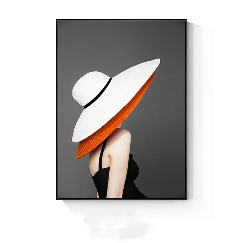 Porch Decoration Painting Entrance Door Beauty Girl Character Cystal Porcelain Painting Corridor Aisle Modern