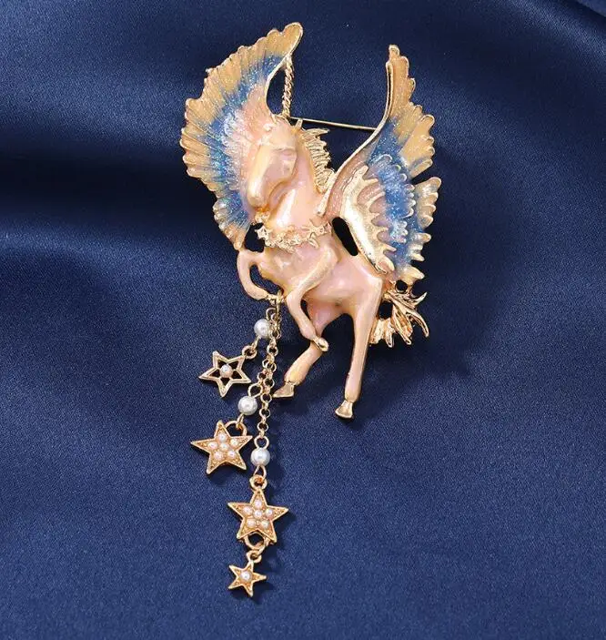 korean crystal brooch