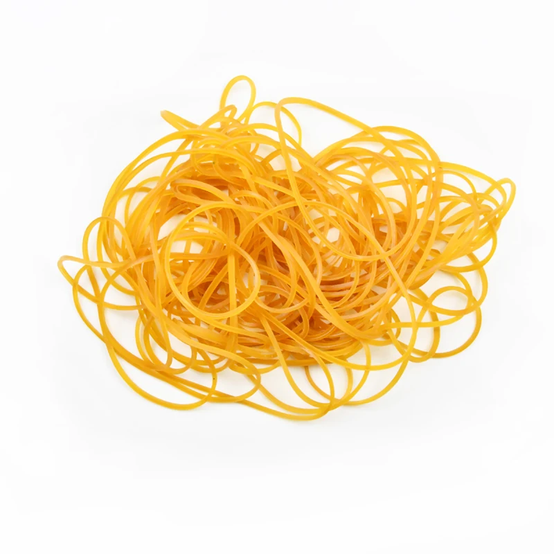 Factory Wholesale Office Stationery 60mm Diameter Eco-friendly Durable Yellow High Quality Rubber Band
