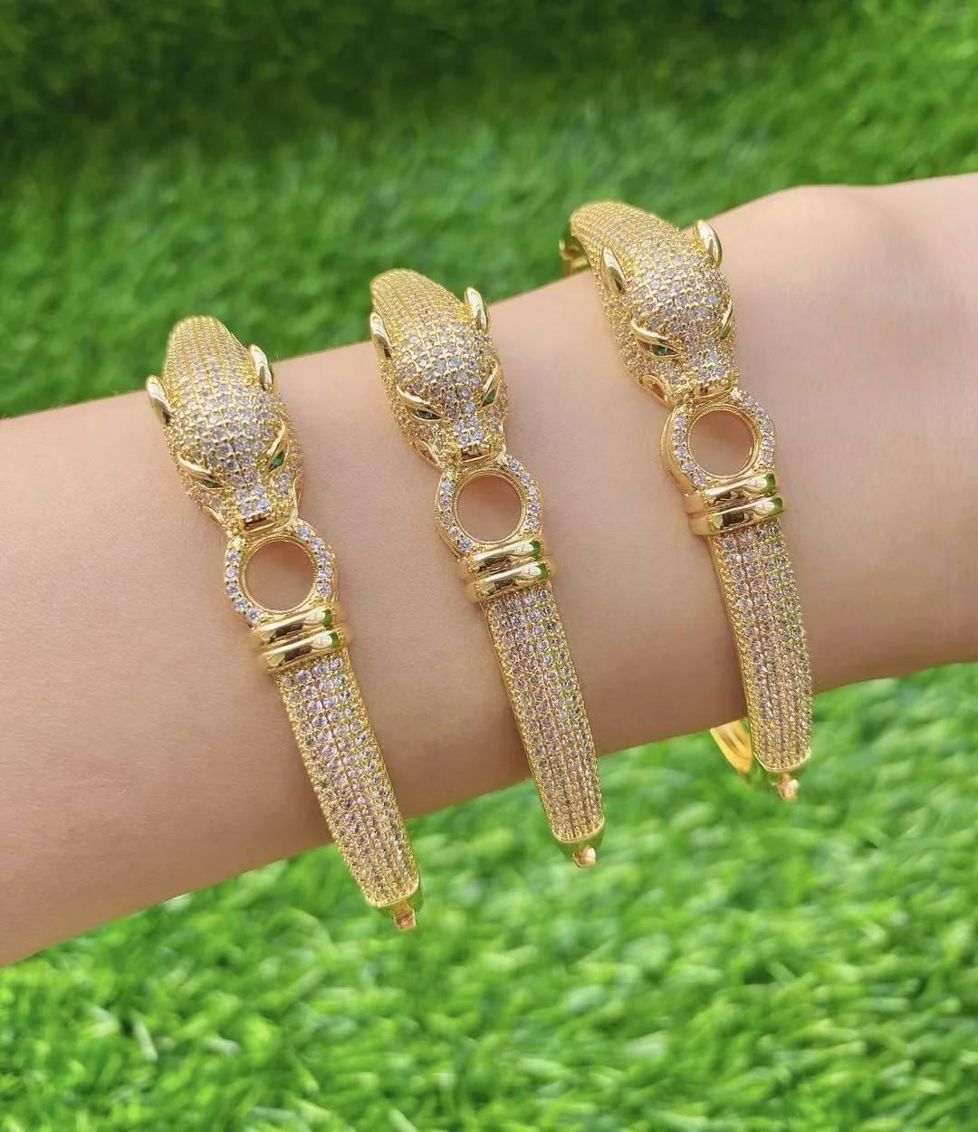 Горячая Распродажа Волчья Голова браслет 24k, позолота, браслет ювелирные изделия из жемчуга для женщин