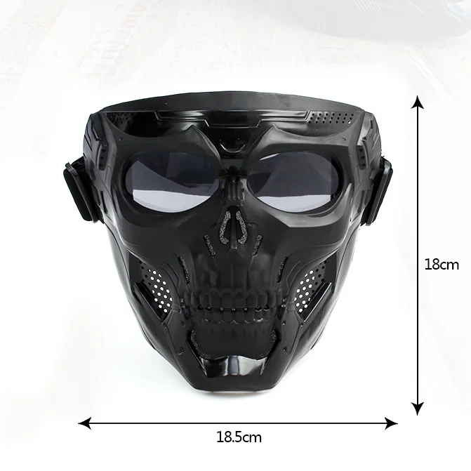 Paintball Skull Skeleton Tactical Full Face Mask With Eye Protection Helmet Mask For Paintball Game Game mask