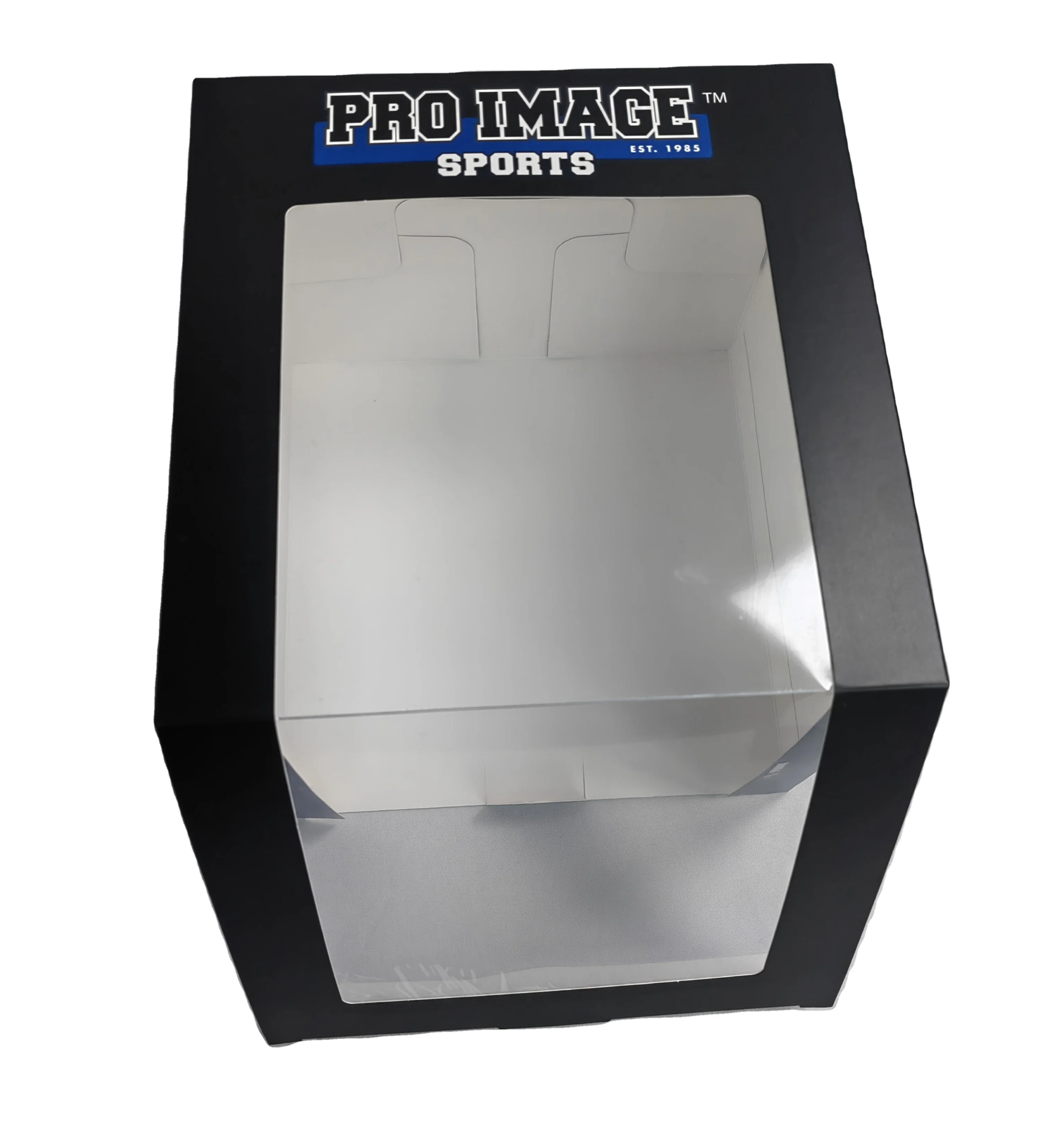 Custom Logo Eco Friendly Paper Baseball Hat Boxes Packaging Baseball Window Gift Box For Magnetic Paper Foldable Gift Box