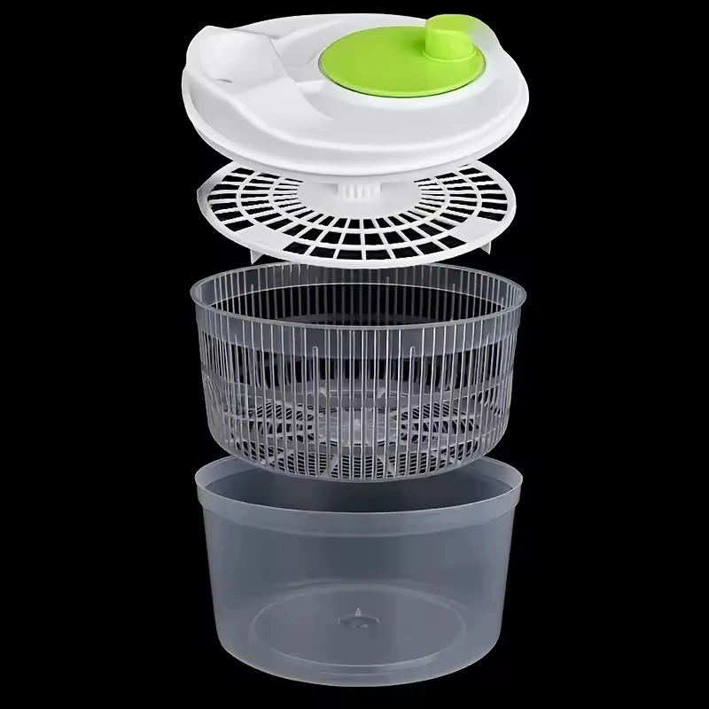 3L Manual Rotation Dehydration Salad Spinner Dryer Kitchen Vegetable Spinner Major Salad Spinner