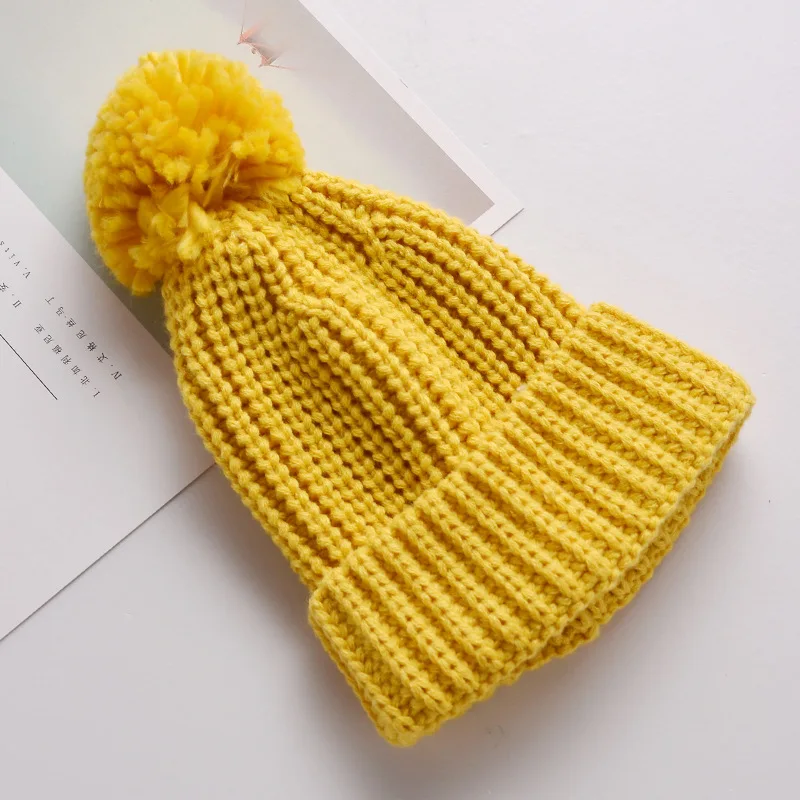 Baby Toddler Winter Pompom Hat Knit Newborn Baby Hat Warm Beanie Cap for Girls Boys