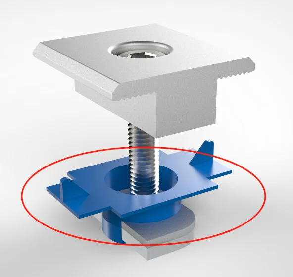 Easy Install C-steel Plastic Cover Install Mid Clamps For Solar Panel Mounting Solar For End Clamp Assembly