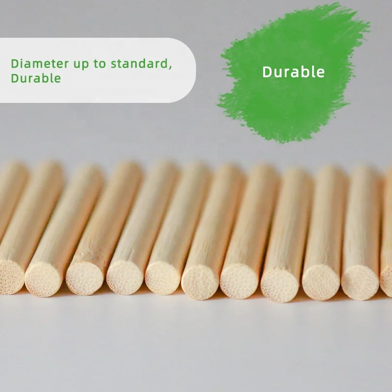 Purely Natural Round Bamboo Stick skewer for BBQ Handmade DIY Round Stick