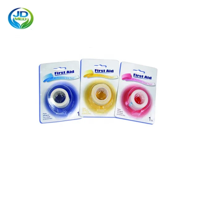 Direct factory of skin color non woven tape roll /medical tape roll with a cutter 1.25cmx5m/9.1m