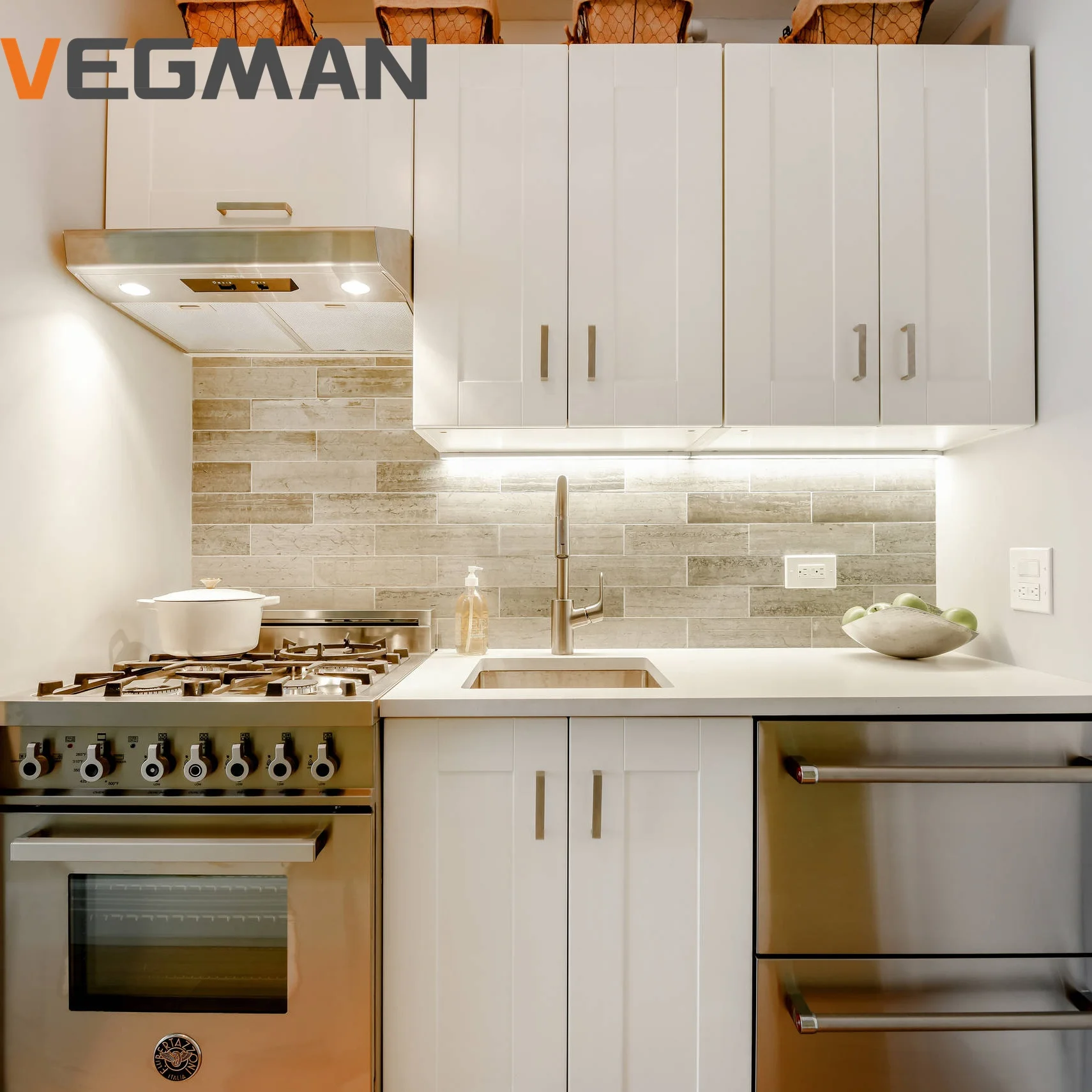 Furniture Solid Wood Kitchen Small Cabinet Set For Mini Kitchen