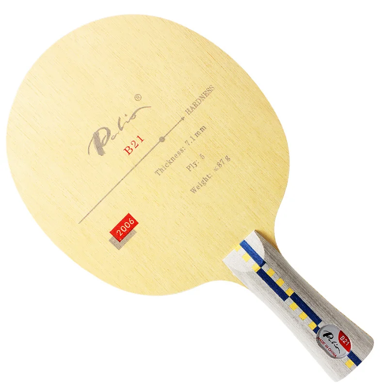 Palio B21 professional 5-layer pure wooden table tennis racket soleplate straight horizontal racket table tennis board
