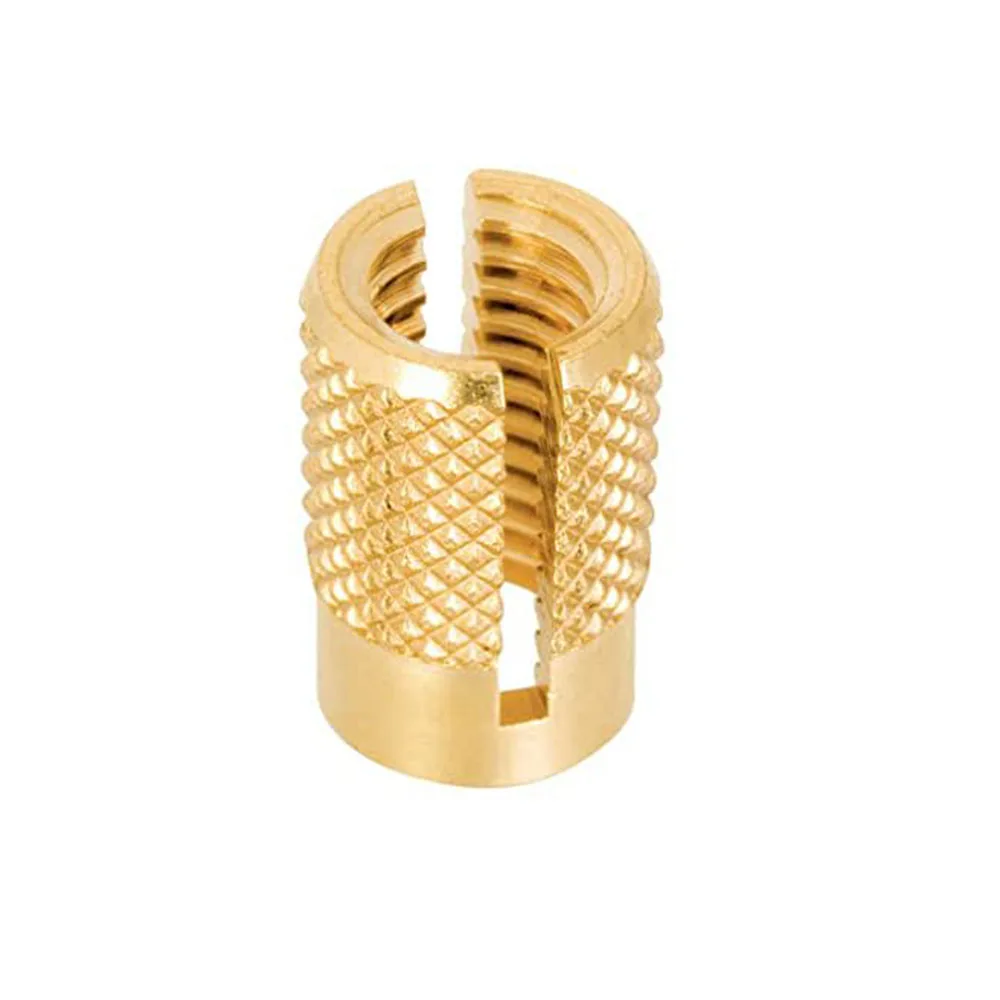 China Factory Supply M3 M4 M6 M6 Brass Self Tapping Threaded Knurled Inserts For Plastics threaded inserts