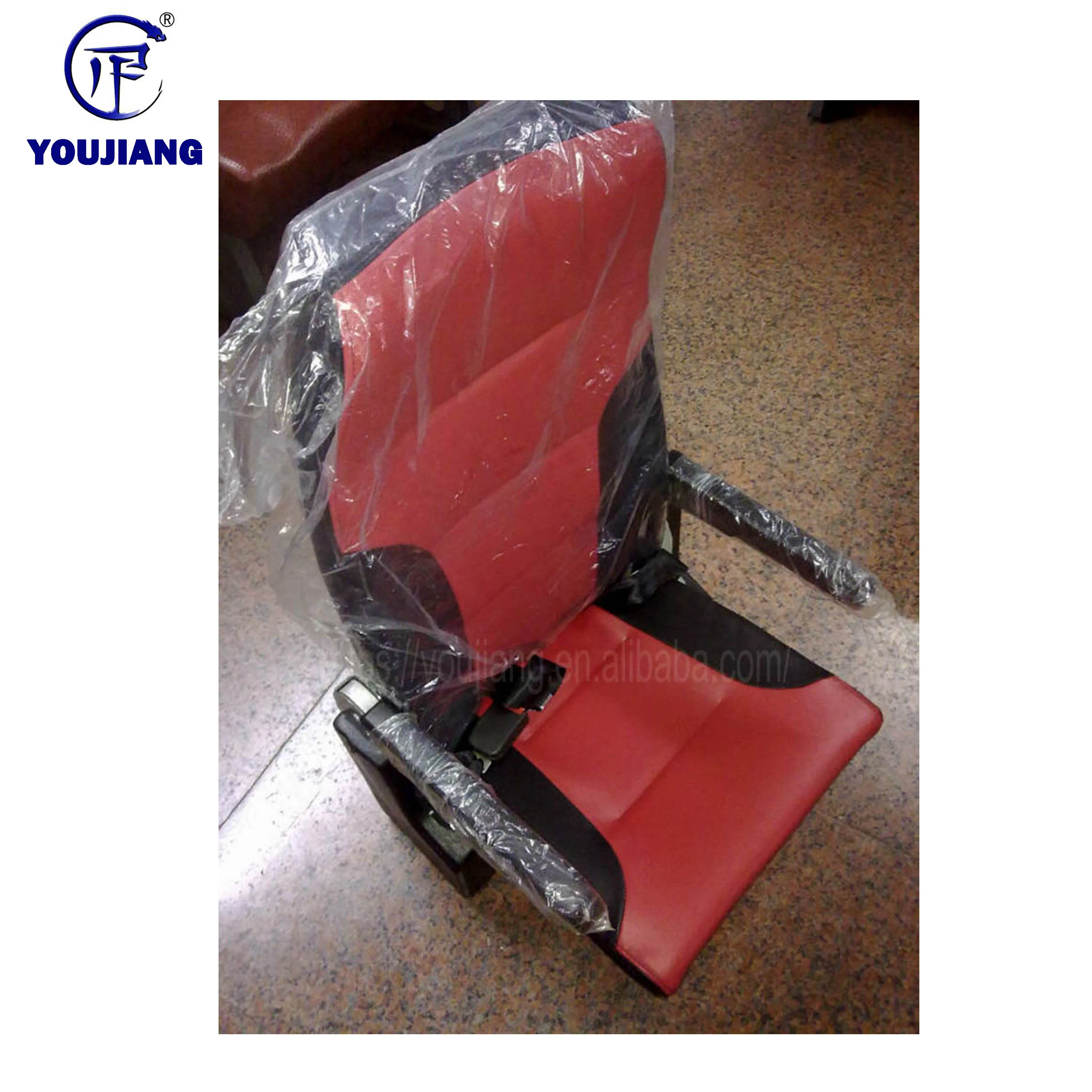 Folding ambulance seat with seat belt