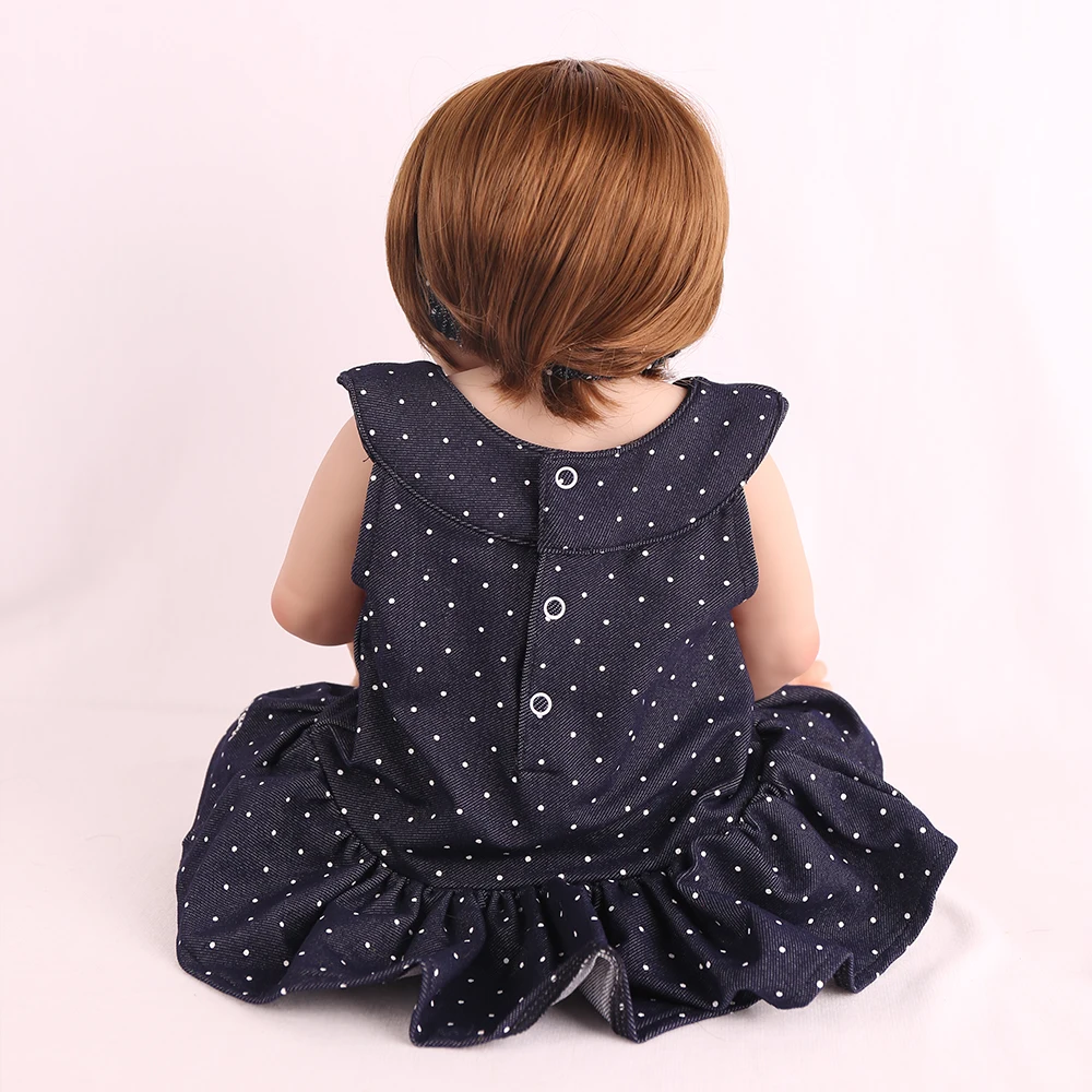 Full Silicone 22inch 55cm Reborn Baby Dolls Lifelike Bebe Realistic Lifelike Menina Kid Boneca Toy lol Grils Gift Cute Toddler