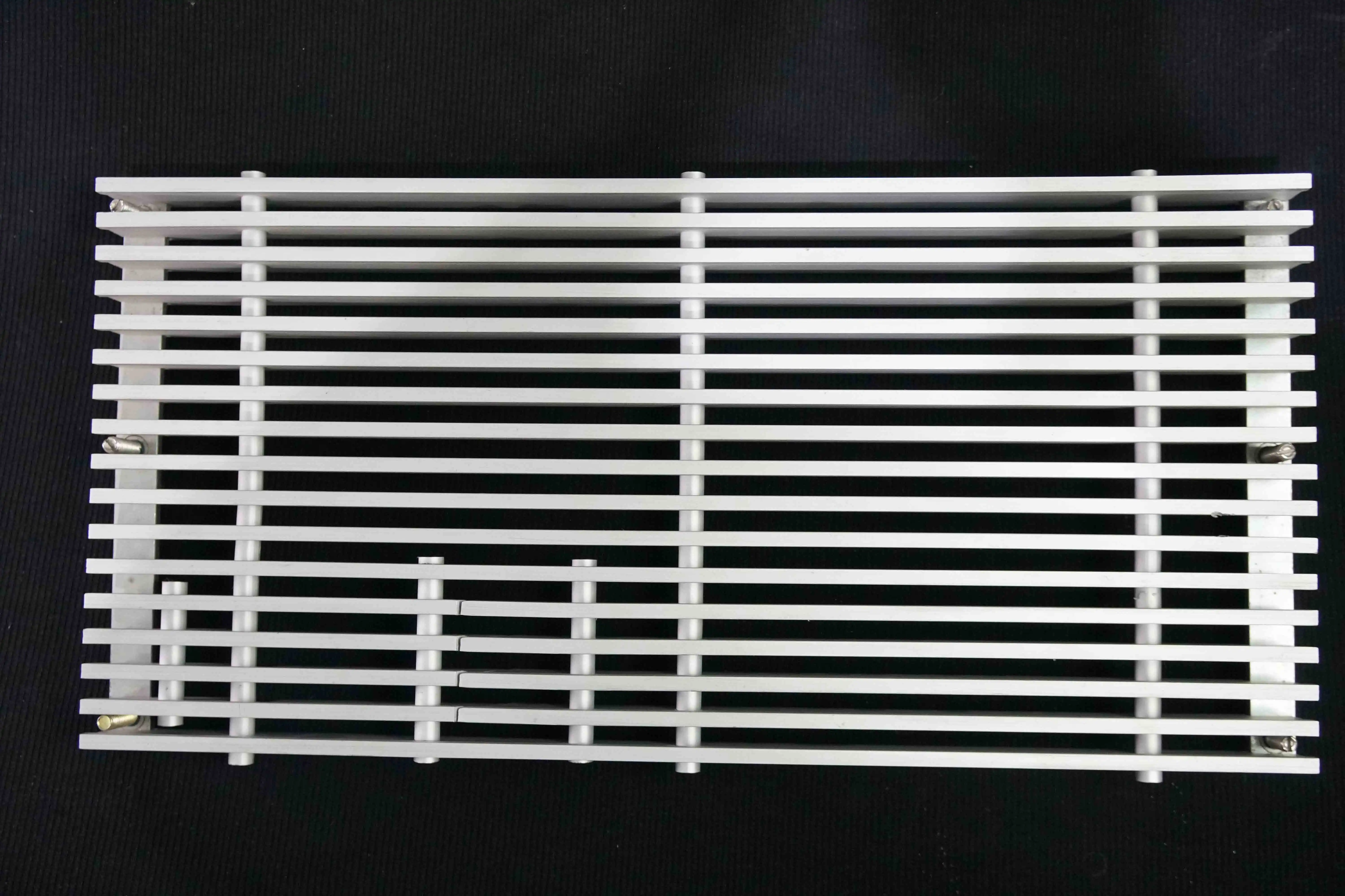 Anodized aluminum floor ducting vent grille for hvac system