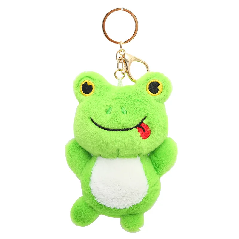 Cute Plush Keychains Toys Frog Stuffed Animal Kawaii Soft Frog Key Chain for Kids Bag Purse Backpack Handbag Charms Accessories