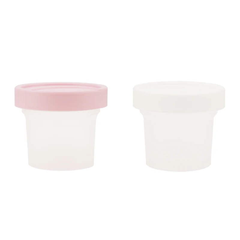 Многоразовая пищевая пластиковая чашка для мороженого круглая десерта пудинга с крышкой