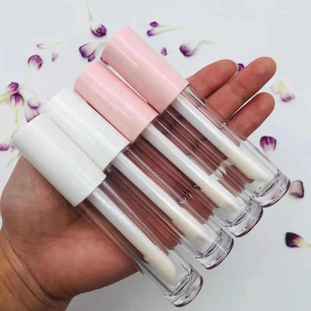 8ml Custom Purple Lipgloss Tubes Packaging Concealer Container Big Applicator Lip Gloss Tubes with Big Brush Wands