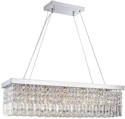 Modern Chandelier Design Recessed Ceiling Fixtures, K9 Crystal Chandelier Chain Adjustable