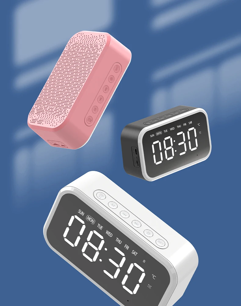 Multifunction Smart Table Clocks With Voice Prompt Mini Speaker Bluetooth High Quality Bluetooth Speaker Outdoor