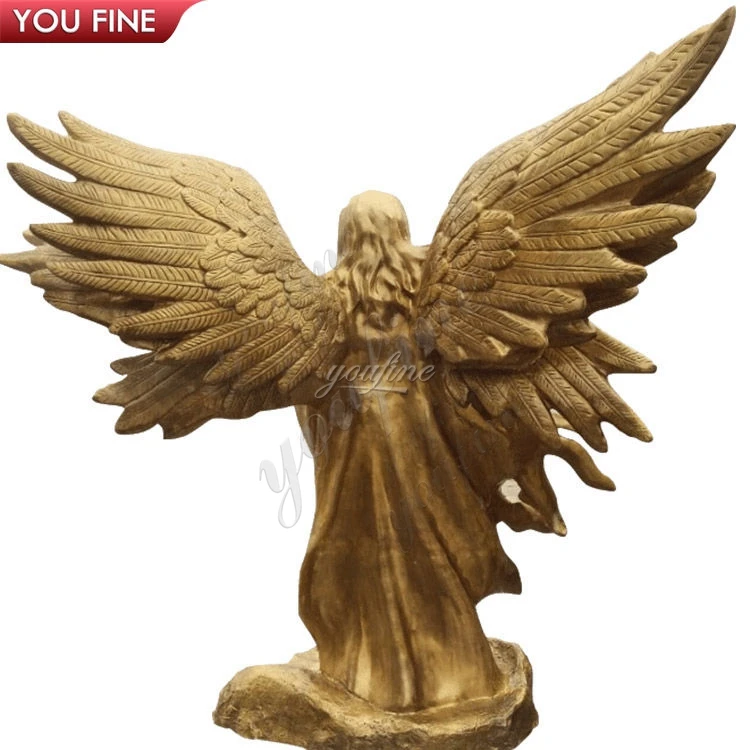 Serpent Fantasy Sculpture Bronze Six Winged Guardian Angel Statue