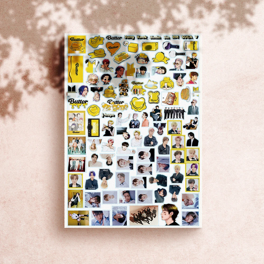 100 шт./компл. оптовая продажа Kpop Bangtan Boys масляные наклейки для украшения
