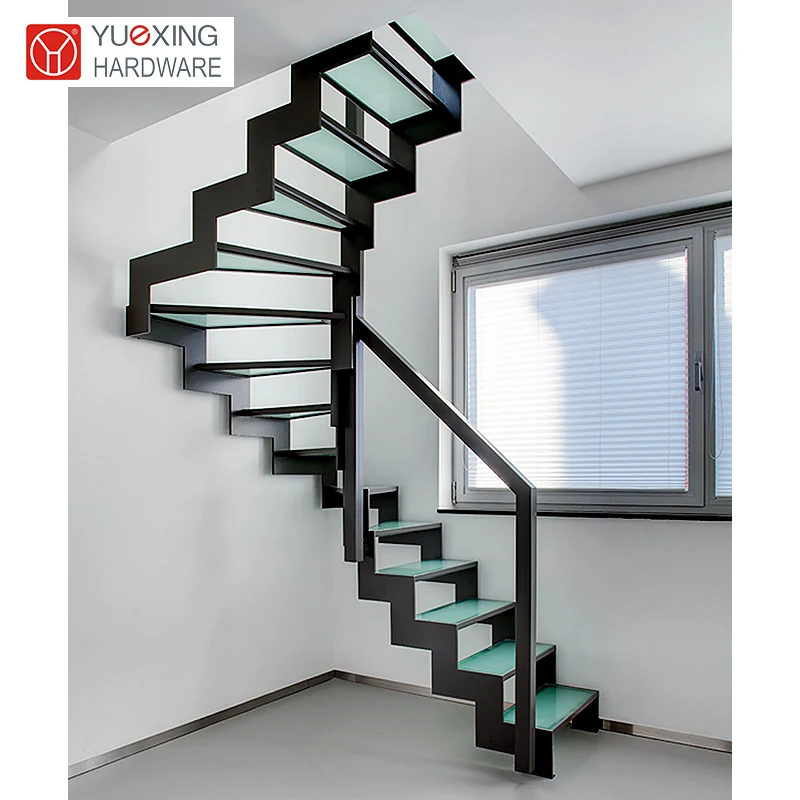 Customizable and durable switchback staircase for architects and designers wood marble glass steps zig zag straight stairs