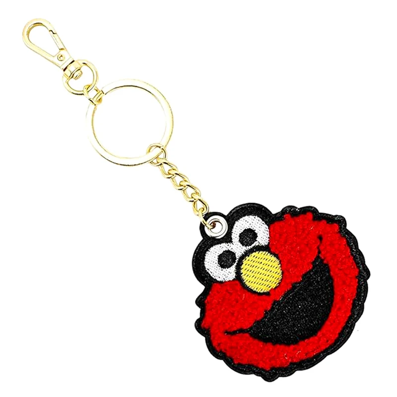 Promotional Embroidery Keychain Custom Fabric Motorcycle Key Chain Logo