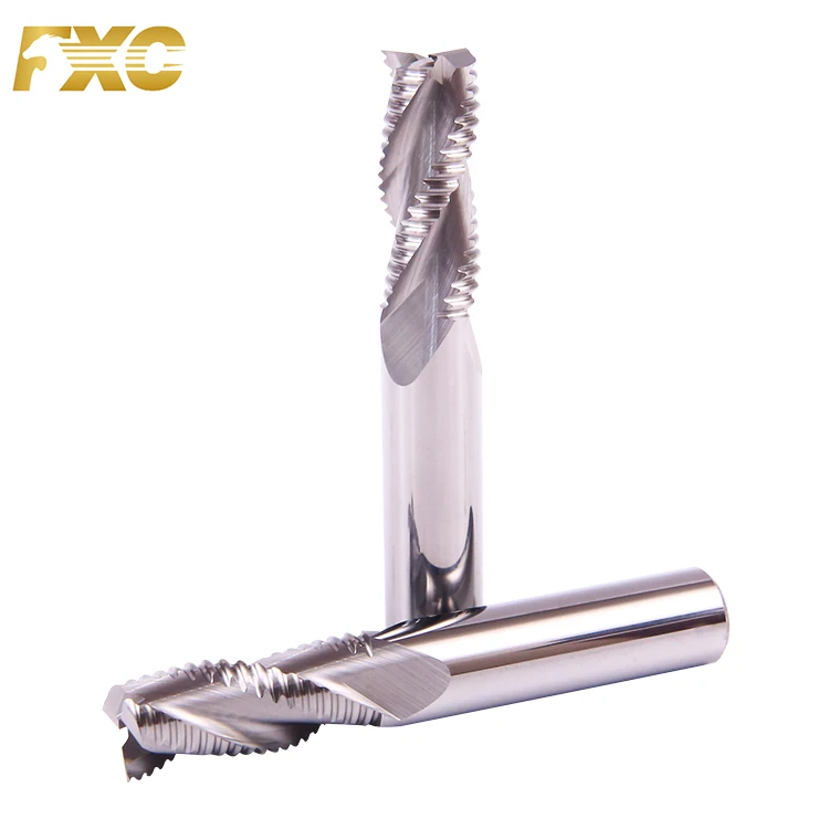 Factory Price Manufacturer Supplier OEM Roughing Mills Tungsten Carbide 3 Flutes Rough End Mill For Wooding