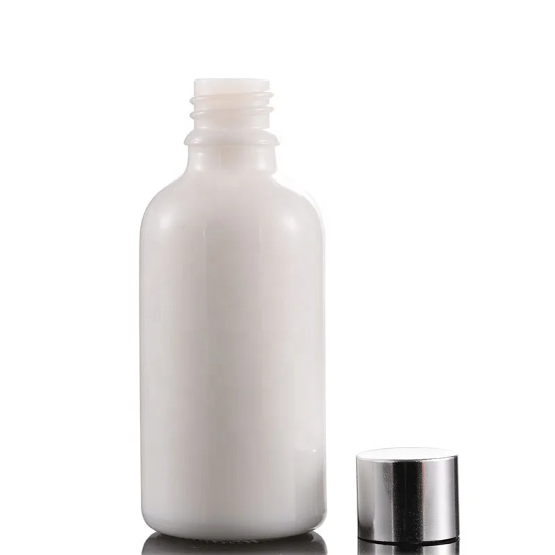 Оптовая продажа 50 мл косметический белый фарфор опал стеклянная бутылка с капельницей насос спрей винт крышка упаковки серии