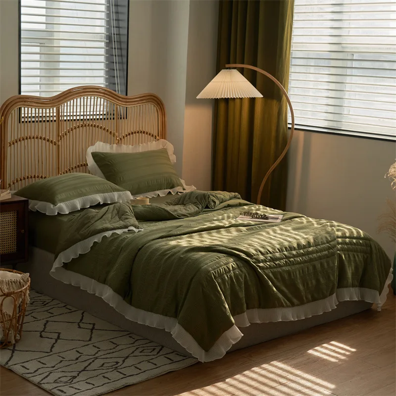 Luxury 100% Tencel Summer Blanket Green Cooling Quilt Muslin Baby Blanket