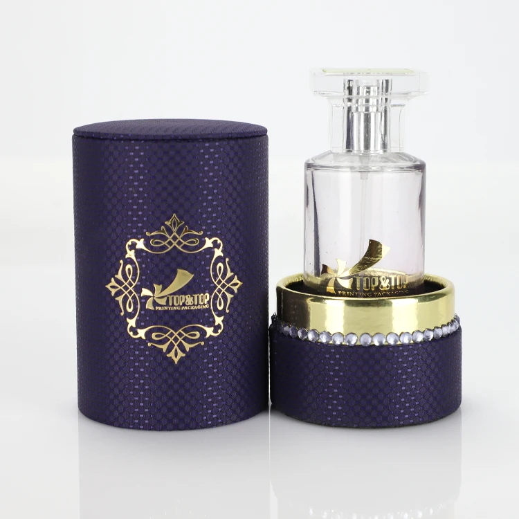 Круглая Бумажная Трубка, упаковочная коробка для парфюмерных бутылок, индивидуальная Роскошная жесткая цилиндрическая упаковочная коробка, одобренная FSC