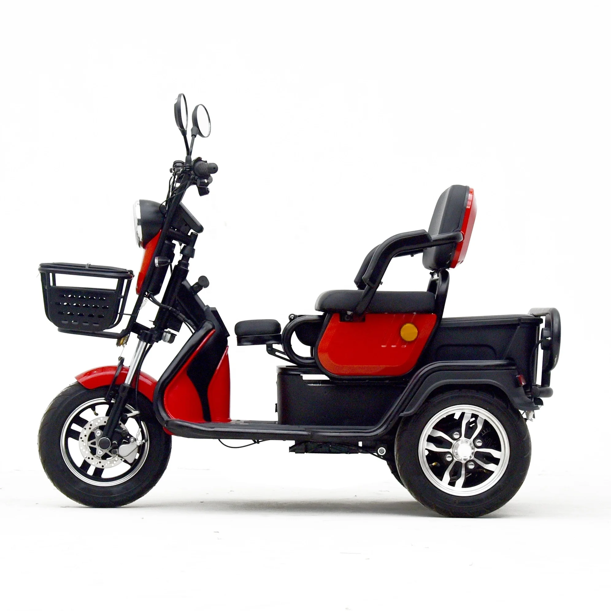 JINPENG A6 EEC COC 30km/h 48v 60v 72v 3 Wheel Electric Scooter Electric Tricycle Bike for Adult Elderly Prople